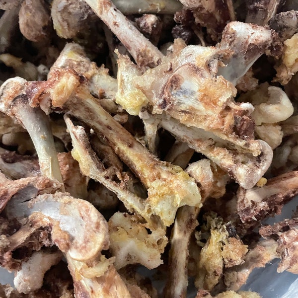 Chicken Bones -2 pounds freeze dried cooked chicken bones - powdered bonebroth