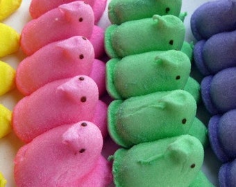 Freeze dried PEEPS - marshmallow snacks- homemade vegan peeps available upon selecting they look slightly different as they are made by hand