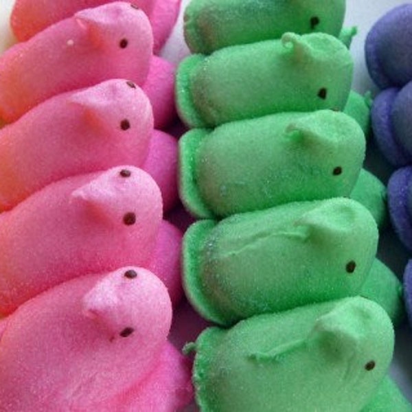 Freeze dried PEEPS - marshmallow snacks- homemade vegan peeps available upon selecting they look slightly different as they are made by hand