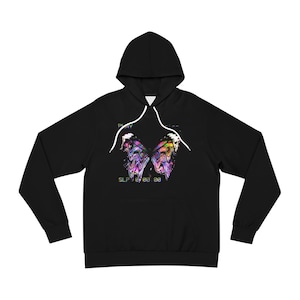 Glitched Monarch, Aesthetic Butterfly Design Premium Original Hoodie