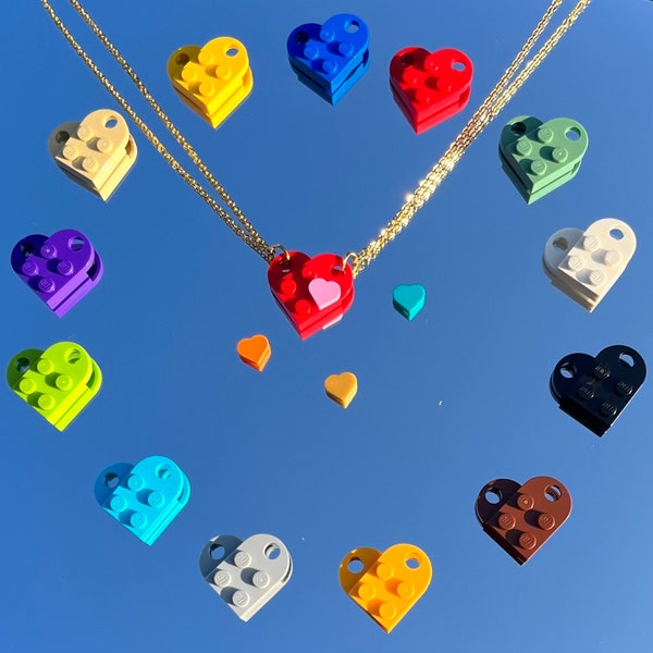 Lego® Heart Necklace Etsy