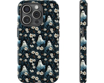Spooky Ghosts Floral Halloween Phone Case: iPhone & Samsung