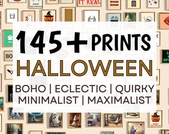 Paquete MEGA de más de 145 láminas artísticas de Halloween: Decoración de pared espeluznante (descarga digital)