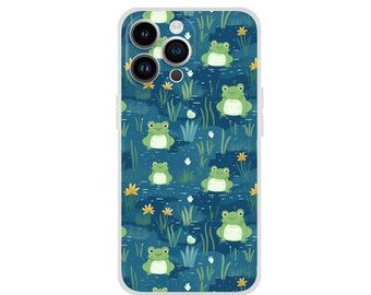 Floral Frogs Phone Case | Whimsical Frog Lover Gift