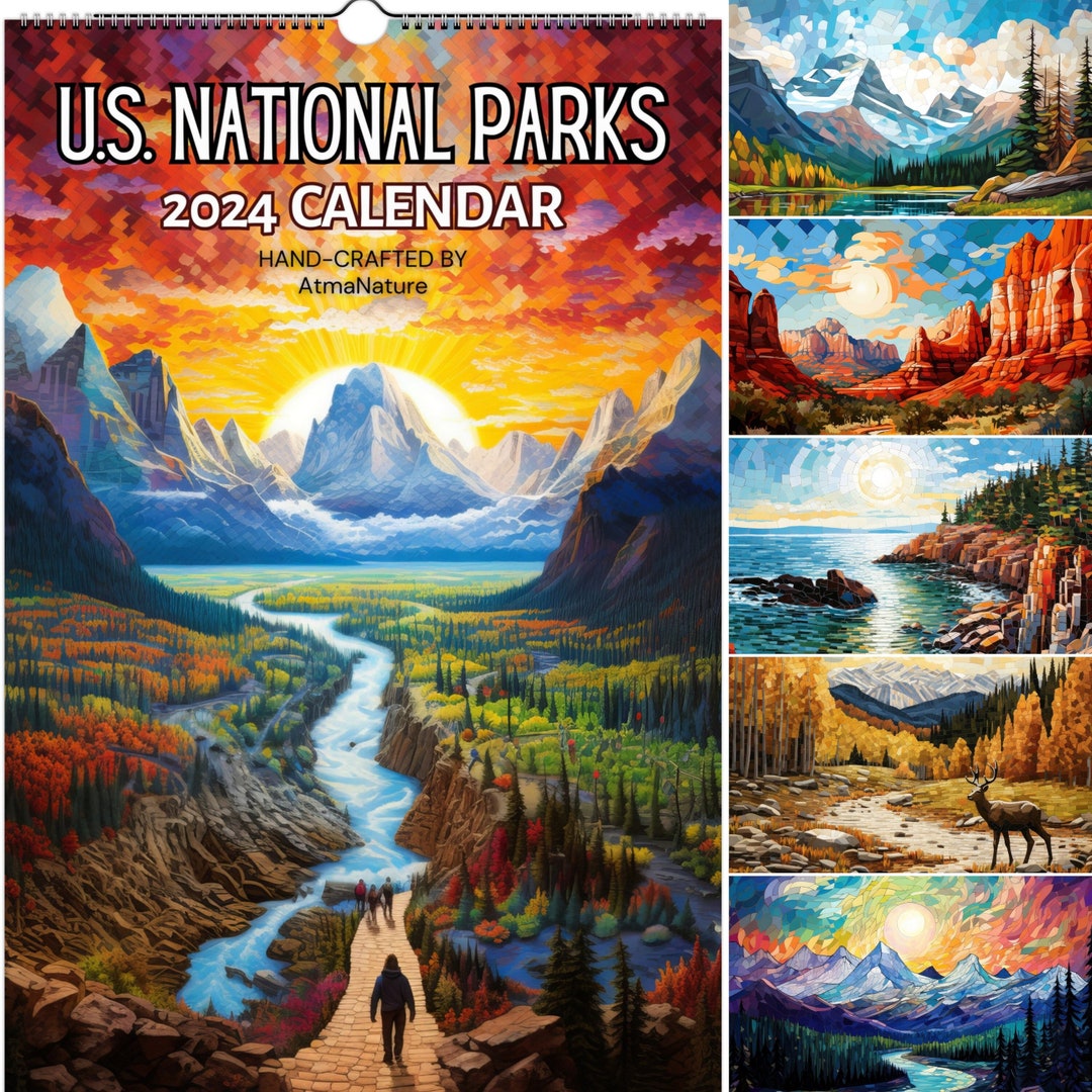 2024 US National Parks Wall Calendar, American Adventure Planner
