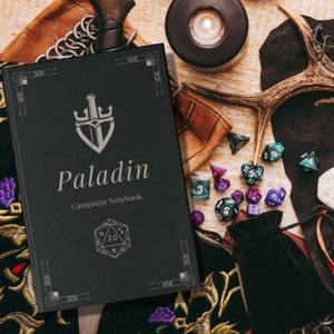 D&D Paladin Class Notebook | Dungeons and Dragons Class Journal Spell Book | Campaign Notes for 5E Class | Hardcover Journal