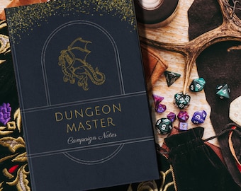 DM Hardcover Journal D&D Dungeon Master Notebook | Dungeons and Dragons Class Journal Spell Book | Campaign Planning 5E  | Hardcover Journal
