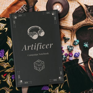 D&D Artificer Class Notebook | Dungeons and Dragons Class Journal Spell Book | Campaign Notes for 5E Class | Hardcover Journal
