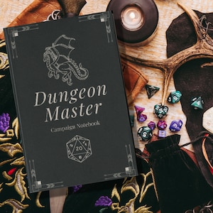 D&D Dungeon Master Notebook | Dungeons and Dragons Class Journal Spell Book | Campaign Planning Notes for 5E Class | Hardcover Journal