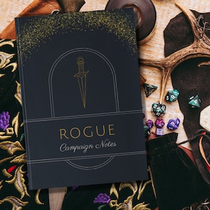 D&D Rogue Class Notebook | Dungeons and Dragons Spell Book Journal | Campaign Notes for DM | DnD Hardcover Journal Matte