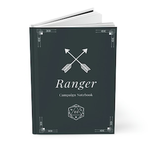 D&D Ranger Class Notebook | Dungeons and Dragons Class Journal | Campaign Notes for 5E Classes | Hardcover Journal Matte
