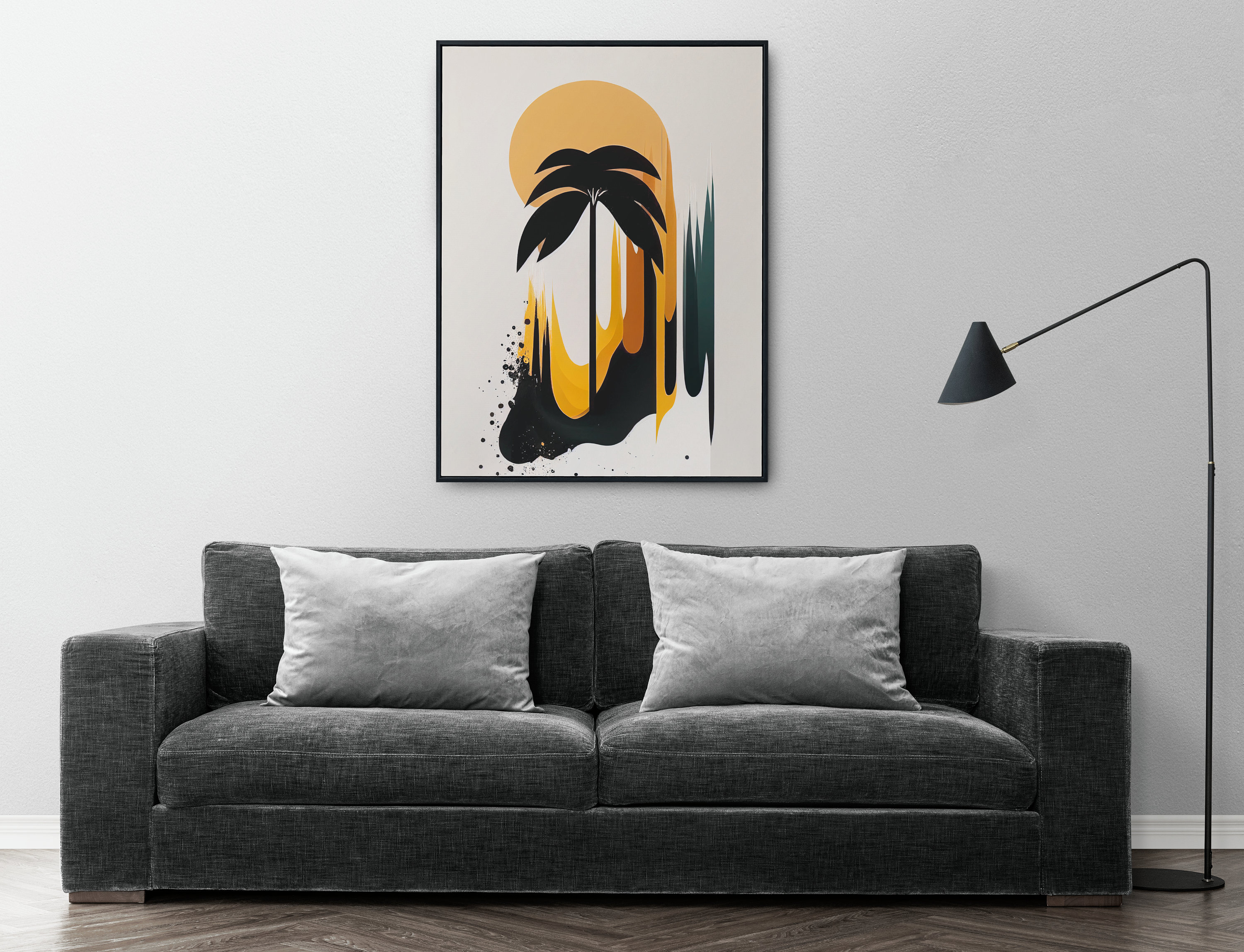 BOHO Printable Abstract Palm Tree Print BOHO Sunshine Wabi Sabi Art ...