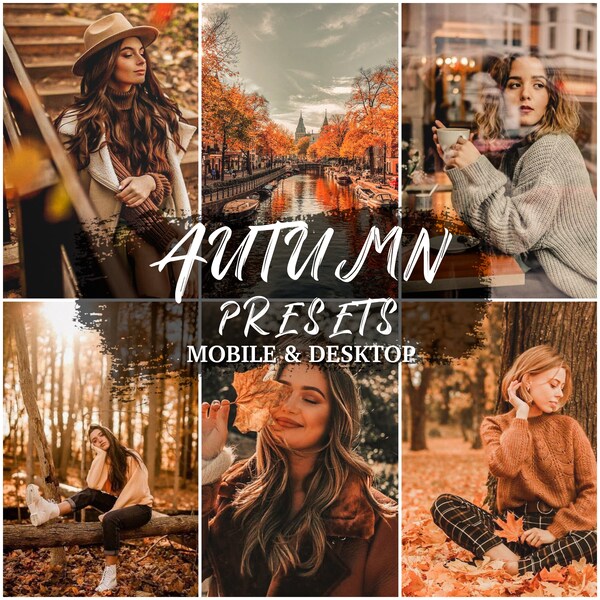 10 AUTUMN Lightroom Presets - Enhance Your Fall Photography Rich Colors and Warm Tones, Cozy and Customizable Filters for Desktop and Mobile