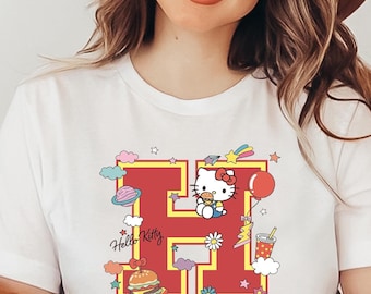 Sudadera con capucha y camiseta de Kitty, camiseta a juego inspirada en el año 2000, camiseta de Hello Cat, camiseta kawaii, camiseta de grupo de Kitty, camiseta de cumpleaños de Hello Cat