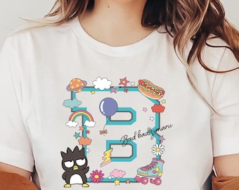 Sudadera con camiseta de gatito, camiseta a juego inspirada en el año 2000, camiseta de Hello Cat, camiseta kawaii, camiseta de grupo de gatitos, camiseta de cumpleaños de Hello Cat, letra B