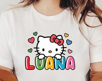 Chemise anniversaire chaton, chemise chaton personnalisée, bonjour anniversaire chaton, t-shirt anniversaire chaton, t-shirt personnalisé chaton, t-shirt chaton personnalisé