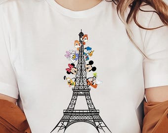 Disneyland Paris Mickey Minnie Shirt, Eiffel Tower Mickey and Friends Shirt, Disney Paris Vacation Shirt, Disney Eiffel Tower Family Match