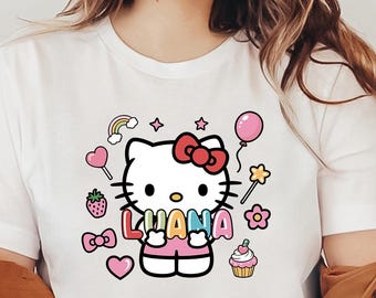 Chemise anniversaire chaton, chemise chaton personnalisée, bonjour anniversaire chaton, t-shirt anniversaire chaton, t-shirt personnalisé chaton, t-shirt chaton personnalisé