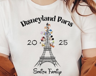 Disneyland Paris Mickey and Minnie Shirt, Eiffel Tower Mickey and Friends Shirt, Custom Disney Paris Vacation Shirt, Paris Family Matching