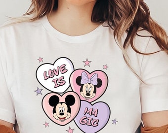 Disney Shirt & Sweatshirt, Disneyland Valentines Shirt, Mickey And Minnie Valentine Tee, Valentines Day Sweatshirt, Disney Couple Shirt