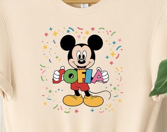 Custom Name Disney Shirt, Mickey Family Matching Shirts, Birthday Kids Disney Shirt, Personalized Mickey Mouse Tee, Customize Mickey Shirt