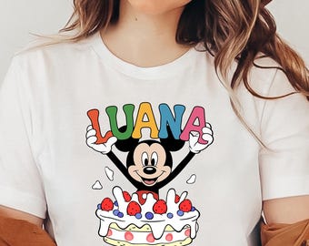 Custom Name Disney Shirt, Mickey Family Matching Shirts, Birthday Kids Disney Shirt, Personalized Mickey Mouse Tee, Customize Mickey Shirt