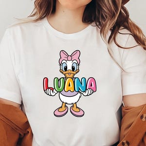 Benutzerdefinierter Name Disney Shirt, Daisy Duck Familie Passende Shirts, Geburtstag Kinder Disney Shirt, personalisierte Daisy Duck T-Shirt, Daisy Shirt anpassen