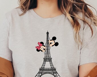 Disneyland Paris Couple Shirt, Mickey and Minnie Tee, Eiffel Tower Mickey Shirt, Disney Paris Vacation Sweatshirt, Disney Paris Couple Tee