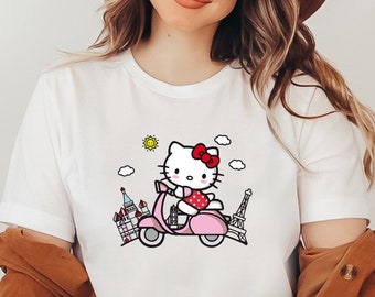 Bluza z kapturem i bluza z kapturem Kitty, inspirowana Y2K pasująca koszulka, koszulka Hello Cat, koszulka Kawaii, koszulka Kitty Group, koszulka urodzinowa Hello Cat