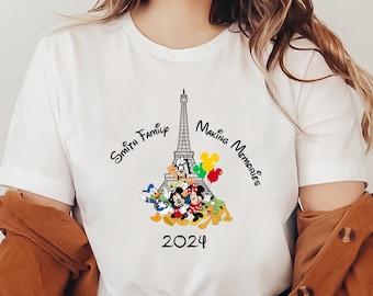 Disneyland Paris Mickey and Friends Sweatshirt Hoodie & Shirt, Eiffel Tower Mickey and Friends Shirt, Custom Disney Paris Vacation Shirt