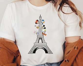 Disneyland Parijs sweater Mickey en Minnie met capuchon en shirt, sweater Eiffeltoren Mickey en Minnie, vakantiesweater Disney Parijs