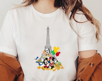 Disneyland Parijs sweater Mickey en Minnie met capuchon en shirt, sweater Eiffeltoren Mickey en Minnie, vakantiesweater Disney Parijs