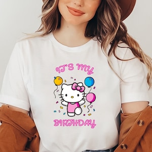 Kitty Shirt Sweatshirt & Hoodie, Y2K Inspired Matching Shirt, Hello Cat Shirt, Kawaii Shirt, Kitty Group Shirt, Hello Cat Birthday Shirt