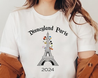 Disneyland Paris Mickey and Minnie Sweatshirt Hoodie & Shirt, Eiffel Tower Mickey and Minnie Sweatshirt, Disney Paris Vacation Sweatshirt