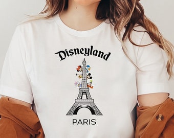 Disneyland Paris Mickey and Minnie Sweatshirt Hoodie & Shirt, Eiffel Tower Mickey and Minnie Sweatshirt, Custom Disney Paris Vacation Shirt
