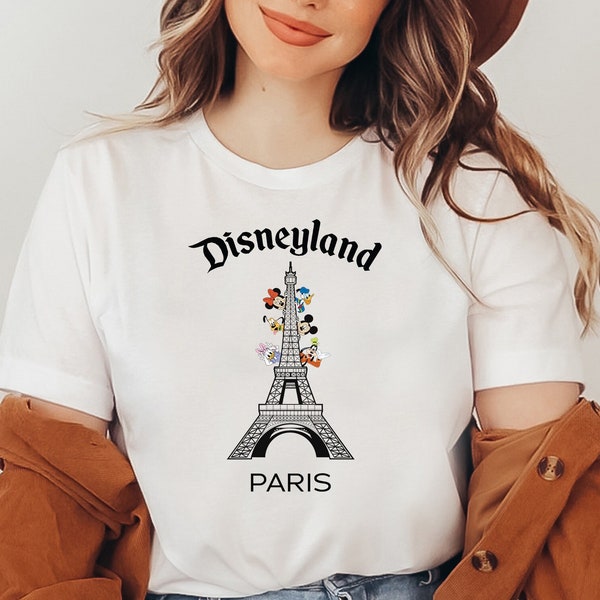Disneyland Paris Mickey and Minnie Sweatshirt Hoodie & Shirt, Eiffel Tower Mickey and Minnie Sweatshirt, Custom Disney Paris Vacation Shirt