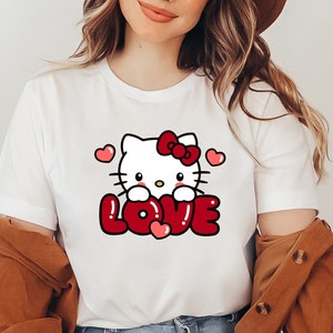 Kitty Shirt Sweatshirt & Hoodie, Y2K Inspired Matching Shirt, Hello Cat Shirt, Kawaii Shirt, Kitty Group Shirt, Hello Cat Birthday Shirt