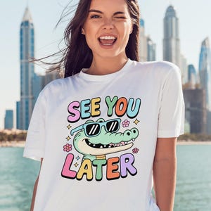 See You Later Alligator Teacher Shirt, Last Day of School Tee, End of Year Teacher Tee, Teacher Summer Gift, Teacher Gift, Crocodile Shirt