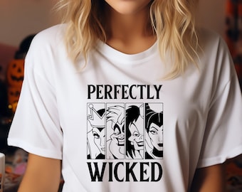 Disney Bösewichte Shirt Perfekt Wicked Shirt, Disney Halloween Shirt, Halloween Frauen Shirt, Disney Hexe Shirt, lustiges Halloween Shirt