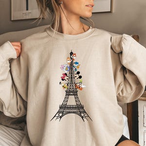Disneyland Paris Mickey and Minnie Sweatshirt Hoodie & Shirt, Eiffel Tower Mickey and Minnie Sweatshirt, Disney Paris Vacation Sweatshirt