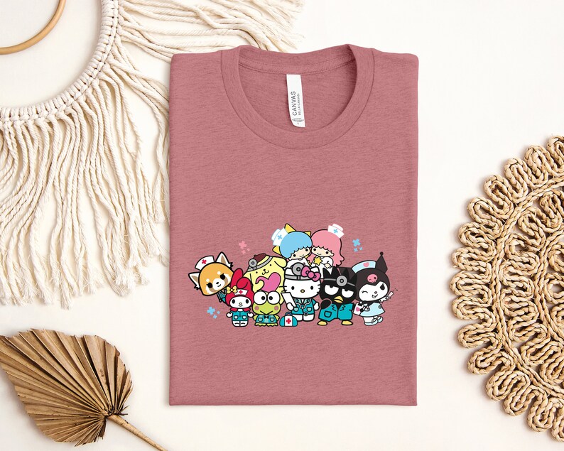 Kitty Shirt Sweatshirt & Hoodie, Nurse Kitty Shirt, Hello Cat Shirt, Kawaii Shirt, Kitty Group Shirt, Hello Cat Nurse Shirt, Doctor Kitty image 5