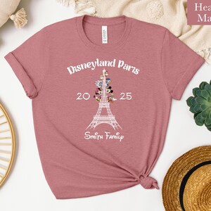 Custom Disney Paris Family Matching Shirt, Disneyland Paris Trip Shirt, Eiffel Tower Mickey and Friends Tee, 2025 Paris Vacation Shirt image 5