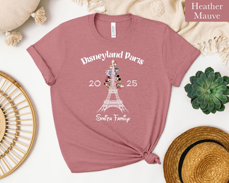 Custom Disney Paris Family Matching Shirt, Disneyland Paris Trip Shirt, Eiffel Tower Mickey and Friends Tee, 2025 Paris Vacation Shirt image 5