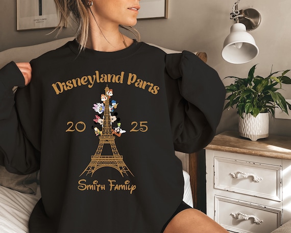 Disneyland Paris Mickey and Minnie Sweatshirt Hoodie & Shirt, Eiffel Tower Mickey and Minnie Sweatshirt, Disney Paris Vacation Sweatshirt