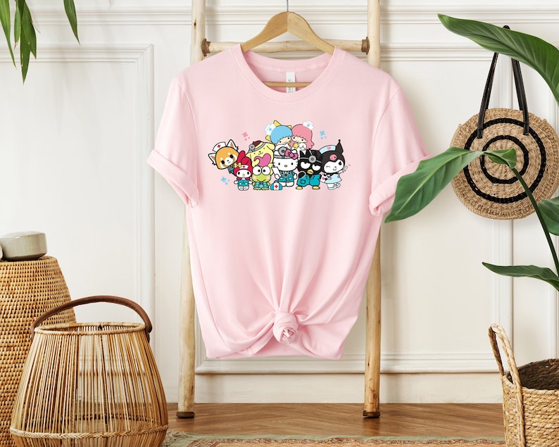 Kitty Shirt Sweatshirt & Hoodie, Nurse Kitty Shirt, Hello Cat Shirt, Kawaii Shirt, Kitty Group Shirt, Hello Cat Nurse Shirt, Doctor Kitty image 1