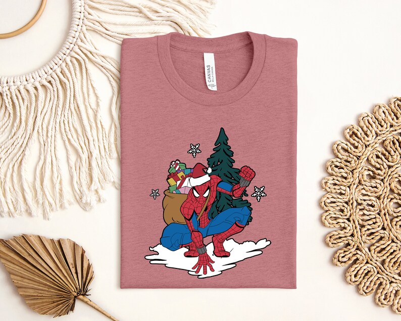 Spider Man Christmas Shirt Marvel Christmas Shirt Superhero Etsy