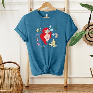 Shirt kleine zeemeermin, shirt Ariel, sweatshirt Disney prinses, zeemeermin zee-matching, shirt prinses Ariel, cadeau voor meisje, cadeau voor haar afbeelding 4