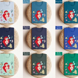 Shirt kleine zeemeermin, shirt Ariel, sweatshirt Disney prinses, zeemeermin zee-matching, shirt prinses Ariel, cadeau voor meisje, cadeau voor haar afbeelding 7
