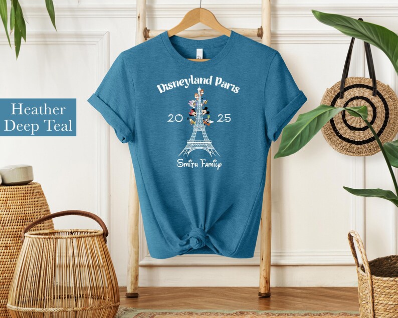 Custom Disney Paris Family Matching Shirt, Disneyland Paris Trip Shirt, Eiffel Tower Mickey and Friends Tee, 2025 Paris Vacation Shirt image 6