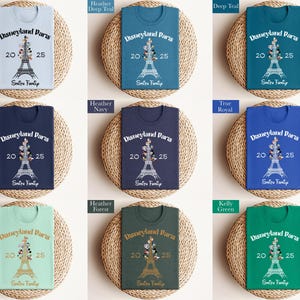 Custom Disney Paris Family Matching Shirt, Disneyland Paris Trip Shirt, Eiffel Tower Mickey and Friends Tee, 2025 Paris Vacation Shirt image 8